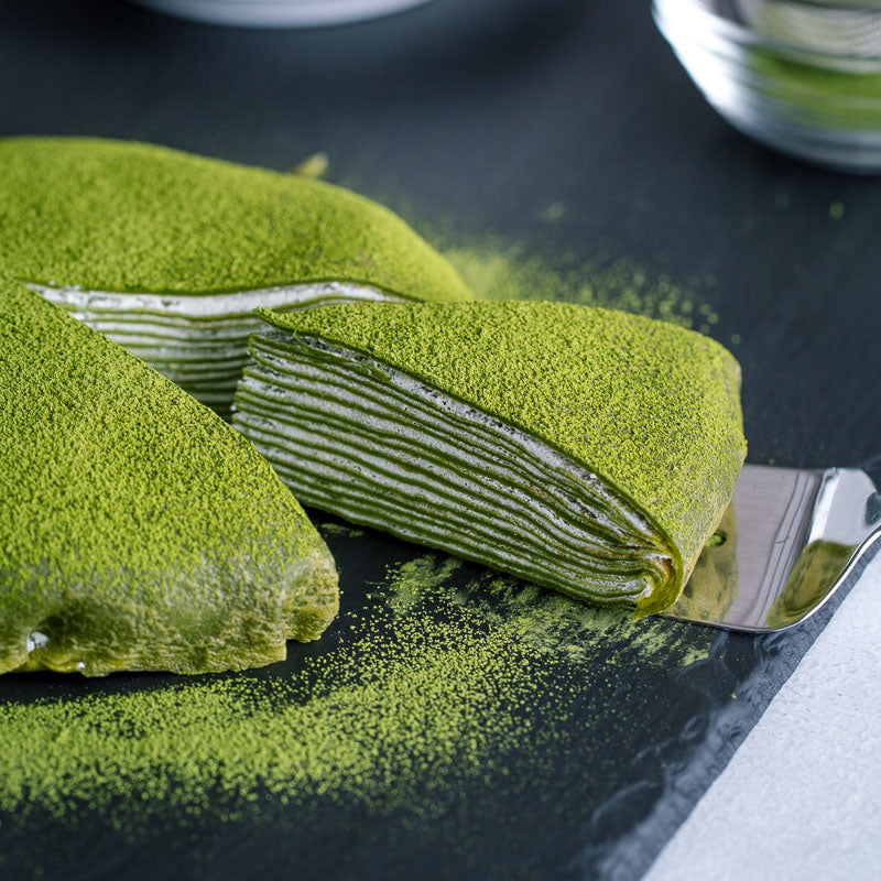Matcha Therapy Mille Crepe Cake