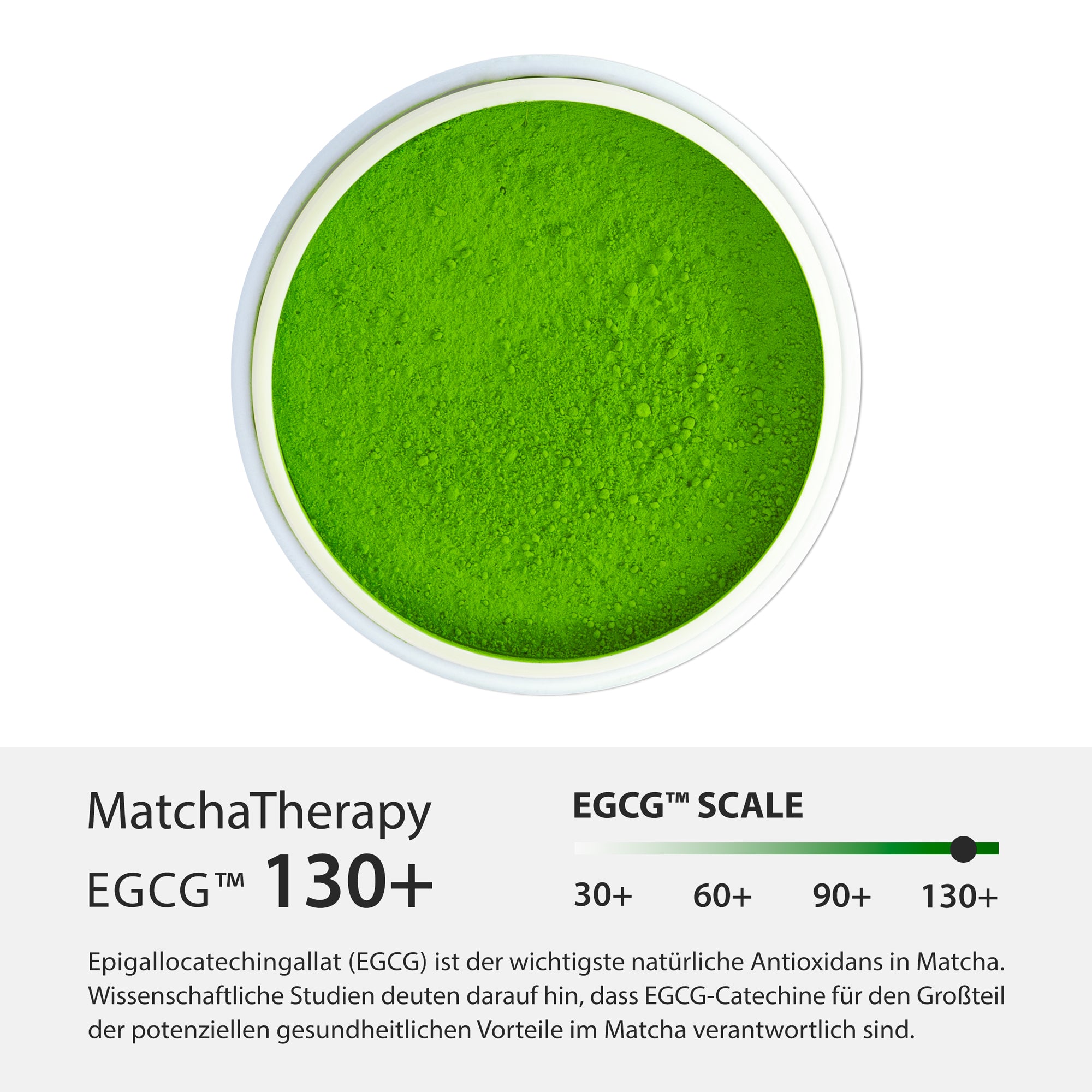 MatchaTherapy130+ Bio Matcha Grüntee Extrakt - EGCG Scale