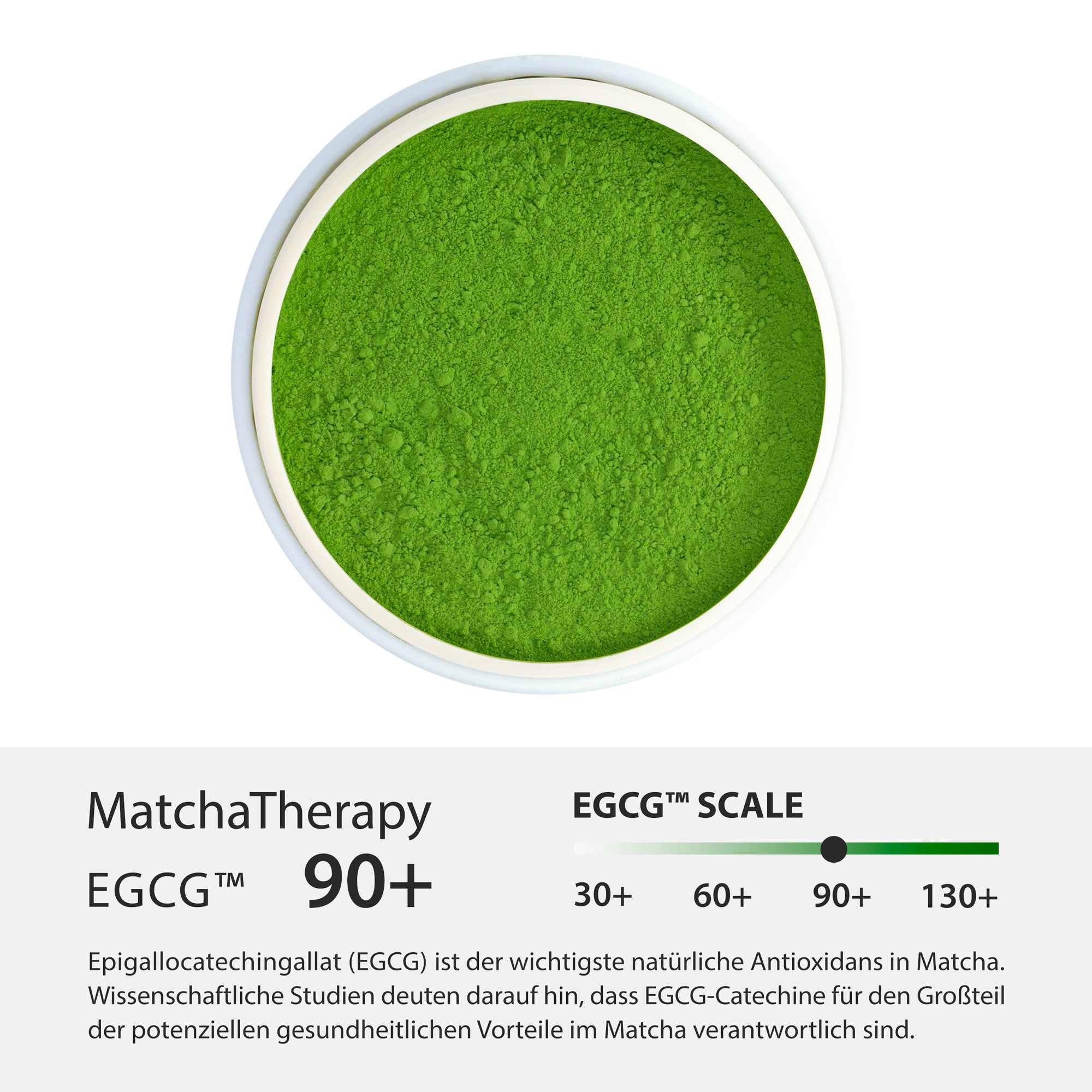 MatchaTherapy90+ Bio Matcha Grüntee Extrakt - EGCG Scale